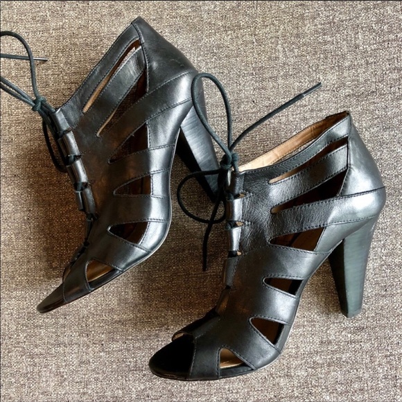 BCBGeneration Lace-Up Caged Heels